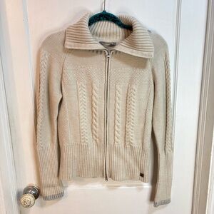 Smartwool Ski Town Sweater full zip cable knit merino wool blend